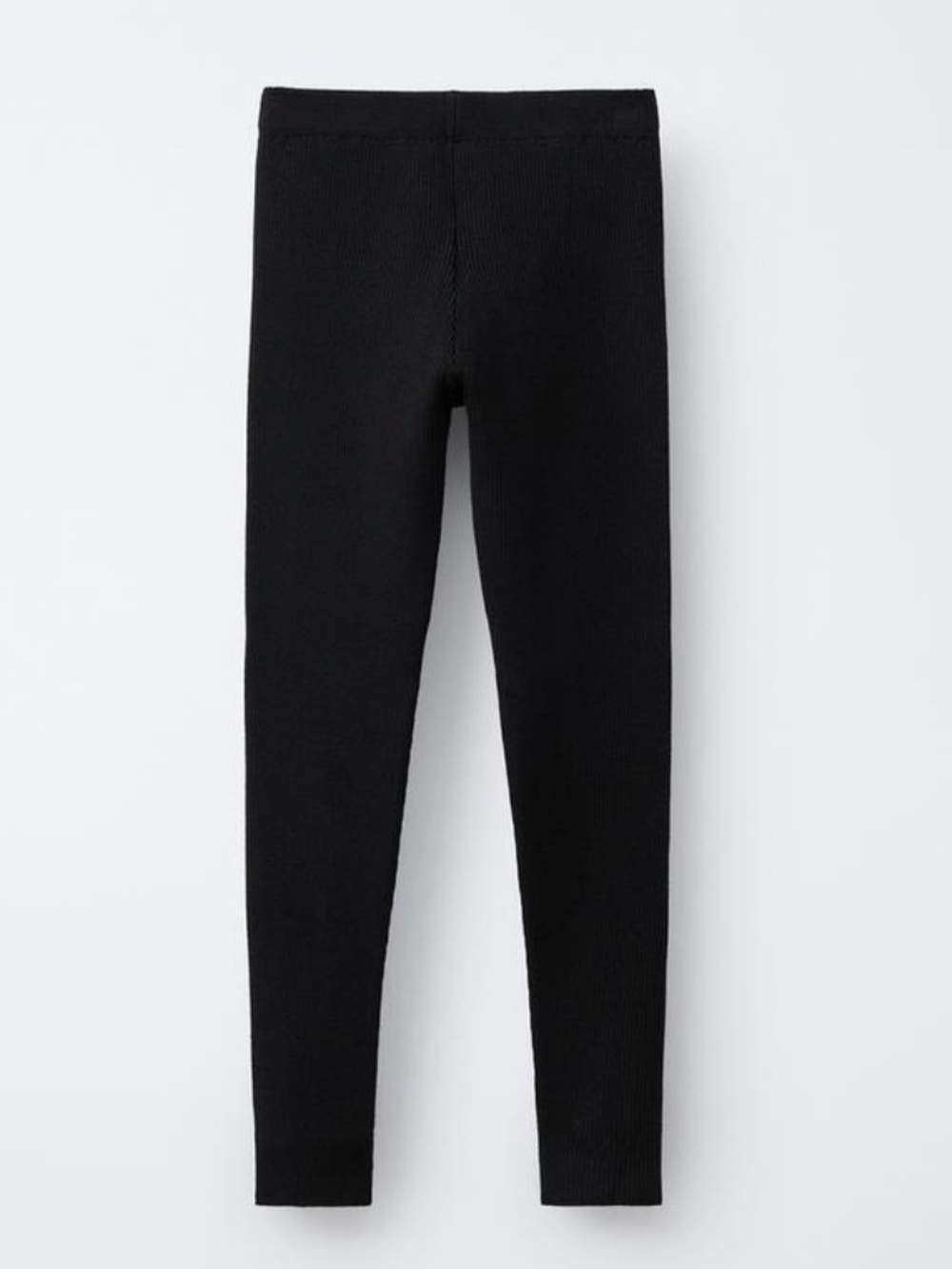 Zara Black Ribbed Classic Girls Leggings NWT Size 8 Years